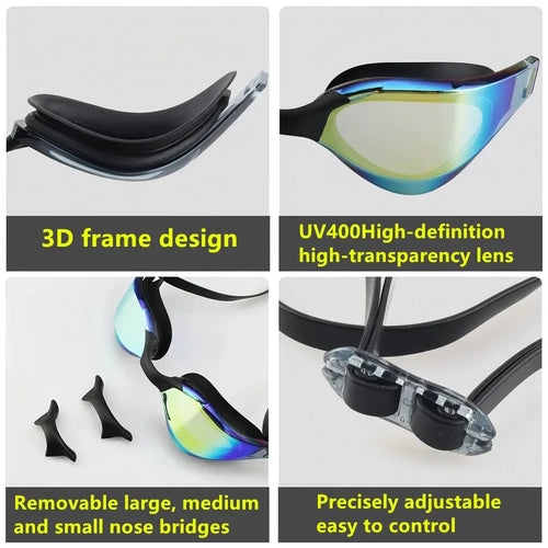 Professional Racing Swimming Goggles Waterproof Anti-Fog High Definition UV400 for Competition and Training Swim Equipment